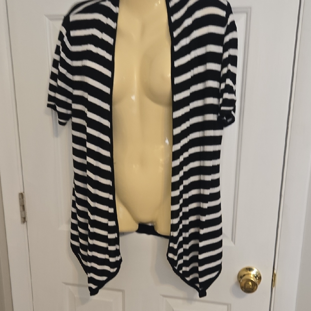 White House Black Market Striped Cardigan
